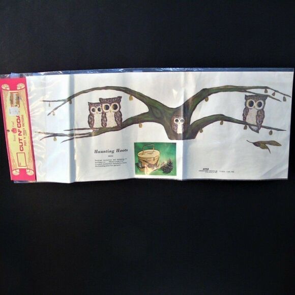 Haunting Hoots Owl Decoupage Vintage 1971 - Picture 4 of 9